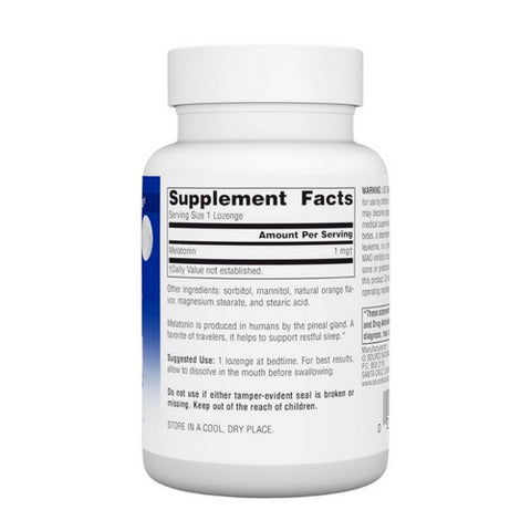 Source Naturals, Sleep Science Melatonin Orange, 1 mg, Sublingual Orange 200 Tabs