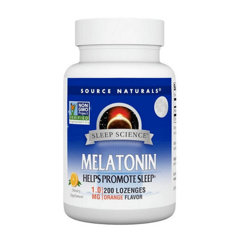 Source Naturals, Sleep Science Melatonin Orange, 1 mg, Sublingual Orange 200 Tabs