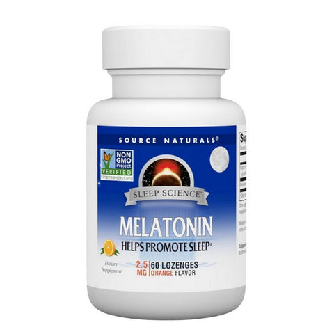 Source Naturals, Sleep Science Melatonin Orange, 2.5 mg, Sublingual Orange 60 Tabs