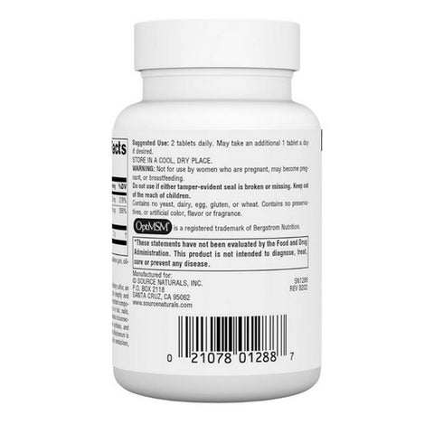 Source Naturals, MSM, 1000 MG, 60 Tabs