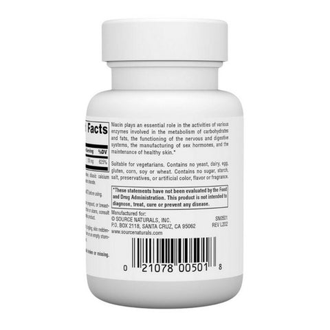 Source Naturals, Niacin, 100 mg, 100 Tabs