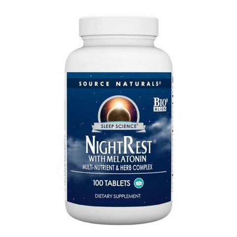 Source Naturals, Sleep Science Nightrest With Melatonin, 100 Tabs Source Naturals