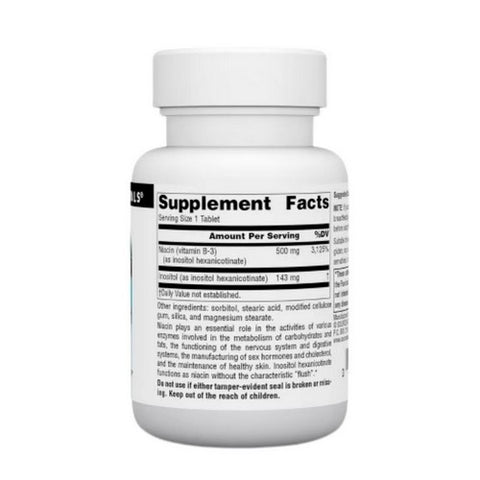 Source Naturals, No-Flush Niacin, 500 mg, 30 Tabs