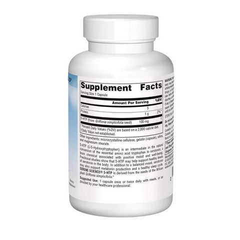 Source Naturals, 5-HTP, 100 mg, 60 Capsules