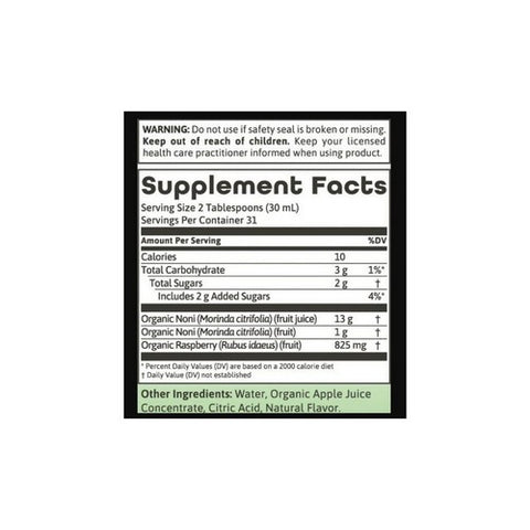 Dynamic Health Laboratories, Organic Tahitian Noni Raspberry Flavor, 32 Oz