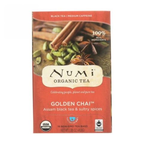 Numi Tea, Golden Chai Black Tea, 18 Bag