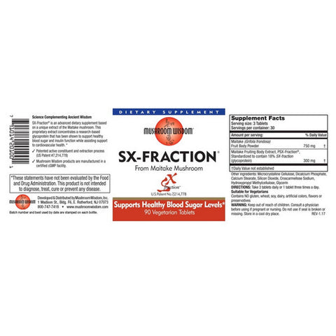 Maitake Mushroom Wisdom, Maitake SX-Fraction, SX-FRACTION, 90 CT