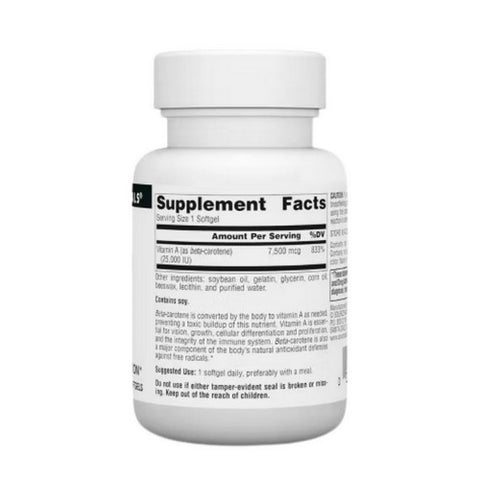 Source Naturals, Beta Carotene, 25000 IU, 100 Softgel