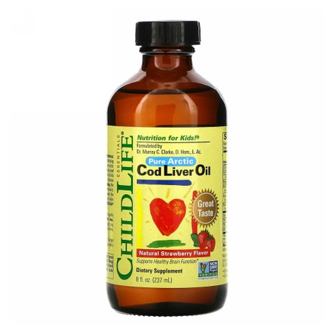 Child Life Essentials, Cod Liver Oil, STRAWBERRY, 8 OZ