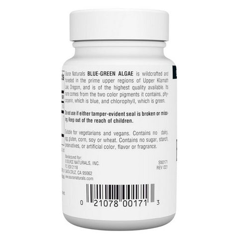 Source Naturals, Blue-Green Algae, 500 MG, 50 Tabs