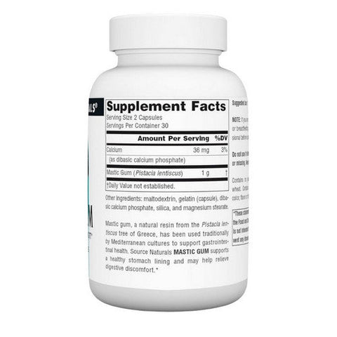 Source Naturals, Mastic Gum Extract, 500 mg, 60 Caps Source Naturals