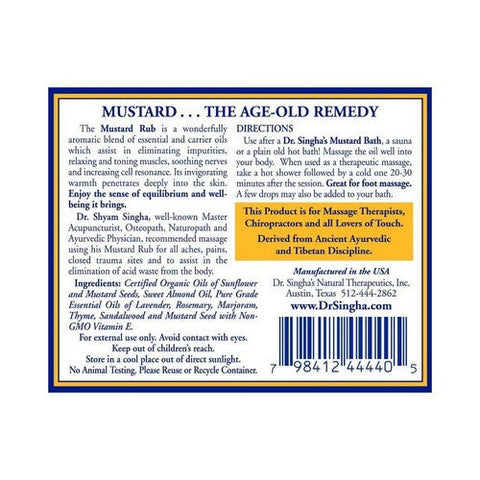 Dr. Singha's, Mustard Rub, 6 Oz Dr. Singha's