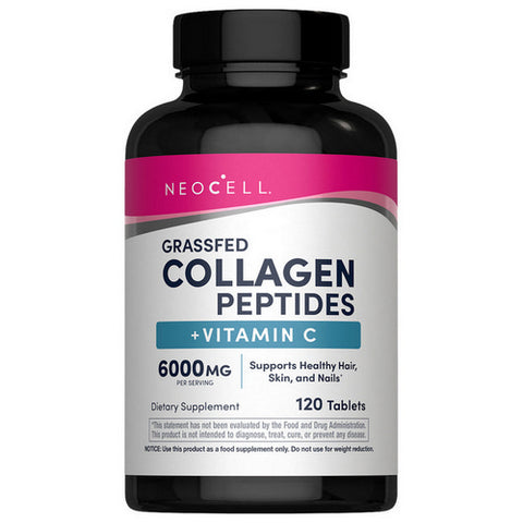 Neocell Laboratories, Collagen Peptides Grass Fed + Vitamin C, 120 Tabs