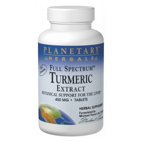 Planetary Herbals, Full Spectrum Turmeric Extract, 450 MG, 30 Tabs Planetary Herbals