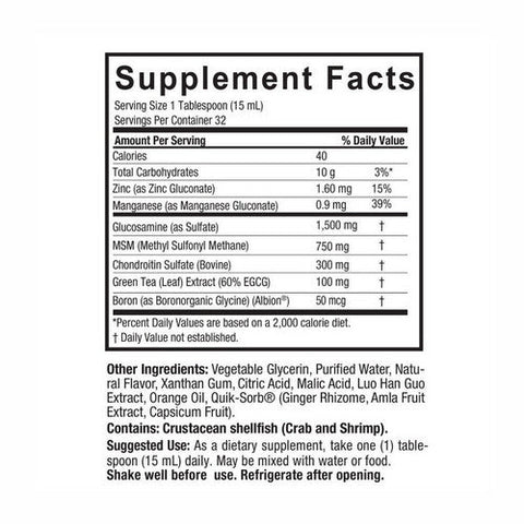 Nature's Answer, Liquid Glucosamine Chondroitin Orange, 16 Oz Nature's Answer