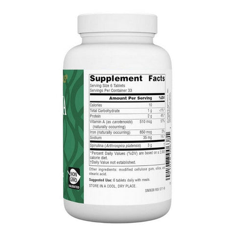 Source Naturals, Spirulina, 500 MG, 200 Tabs Source Naturals