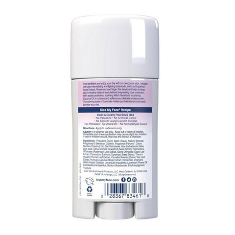 Kiss My Face, Deodorant Active Life, Lavender EA 1/2.48 OZ