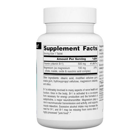 Source Naturals, B-1, 500 mg, 50 Tabs Source Naturals