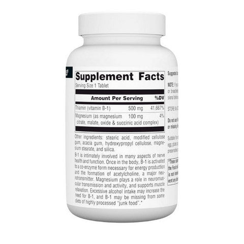 Source Naturals, B-1, 500 mg, 100 Tabs Source Naturals