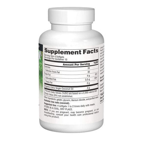 Source Naturals, Extra Virgin Coconut Oil, 60 Softgels Source Naturals