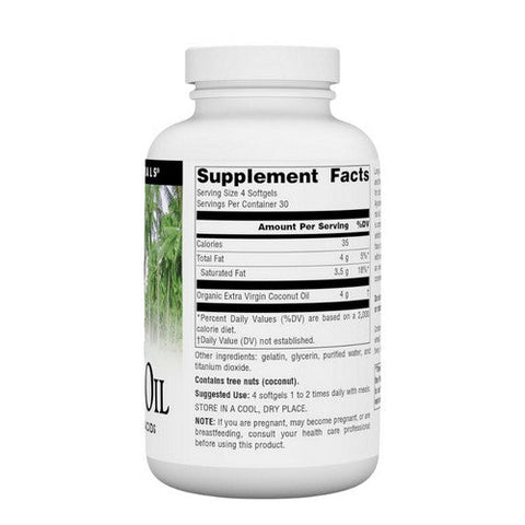 Source Naturals, Extra Virgin Coconut Oil, 120 Softgels Source Naturals