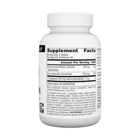 Source Naturals, L-Tryptophan, 500 MG, 120 Tabs
