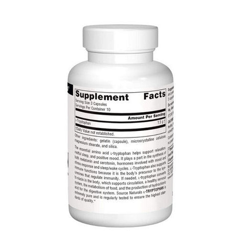 Source Naturals, L-Tryptophan, 500 MG, 30 Caps Source Naturals