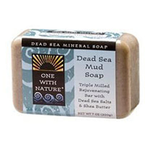 One with Nature, Dead Sea Mineral Bar Soap Dead Sea Mud, DEAD SEA MUD, 7 OZ