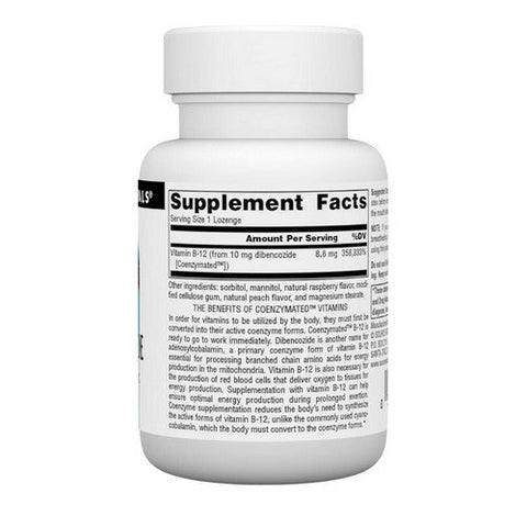Source Naturals, Dibencozide Sublingual, 10000 mcg, 60 Tabs Source Naturals