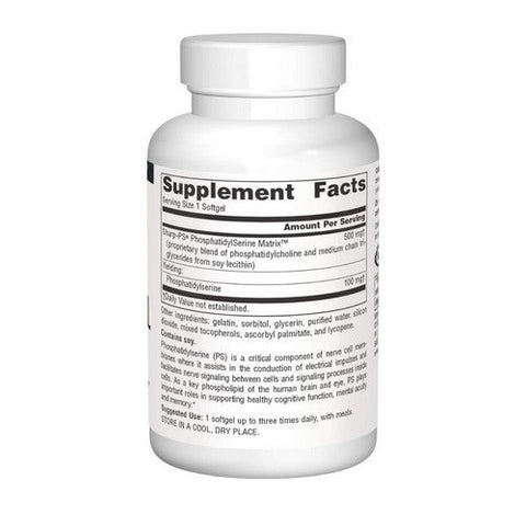 Source Naturals, Phosphatidyl Serine, 500 mg, Matrix Softgel 60 Sg Source Naturals