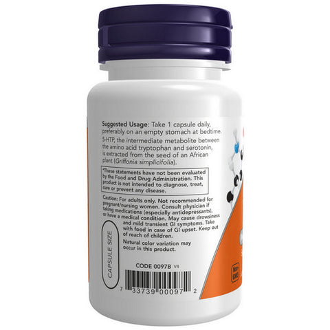 Now Foods, 5-HTP, 50 mg, 30 Caps