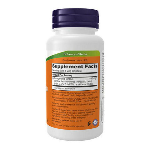 Now Foods, Ashwaganda, 450 Mg, 90 Veg Caps Now Foods