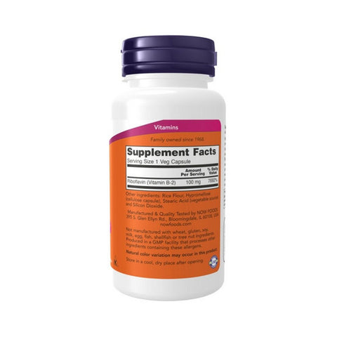 Now Foods, Vitamin B-2 Riboflavin, 100mg, 100 Caps