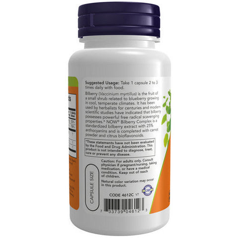 Now Foods, Bilberry Complex, 80 mg, 100 Veg Caps Now Foods