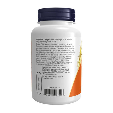 Now Foods, Borage Oil, 1000 mg, 60 Softgels