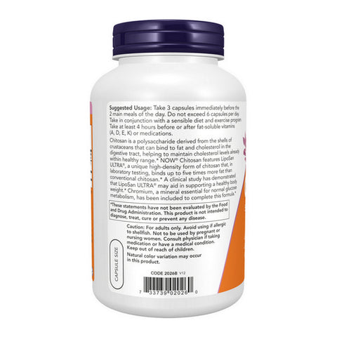Now Foods, Chitosan plus Chromium, 500 mg, 240 Caps