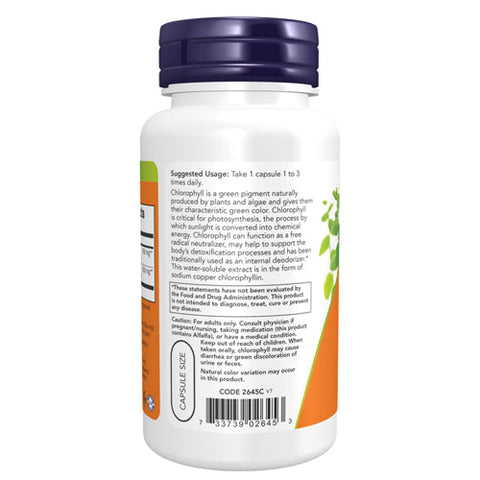 Now Foods, Chlorophyll, 100 mg, 90 Veg Capsules Now Foods