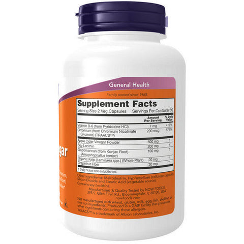 Now Foods, Cider Vinegar, 180 Veg Caps Now Foods