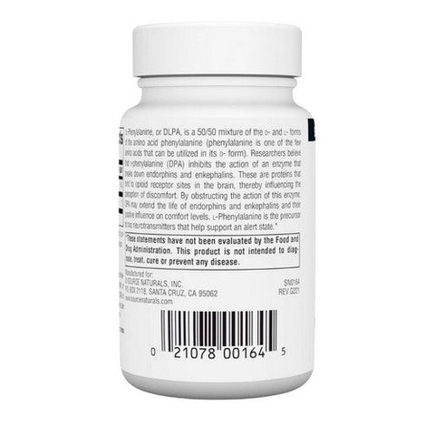 Source Naturals, DL-Phenylalanine, 750 mg, 30 Tabs Source Naturals