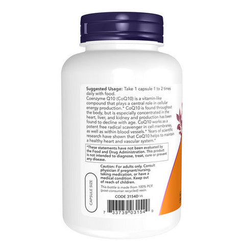 Now Foods, CoQ10, 60 mg, 180 Vcaps Now Foods