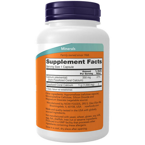 Now Foods, Coral Calcium, 1000 mg, 100 Vcaps Now Foods