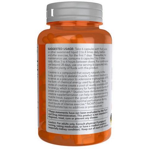 Now Foods, Creatine Monohydrate, 750 MG, 120 Veg Caps Now Foods