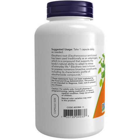 Now Foods, Eleuthero, 500 mg, 250 Caps