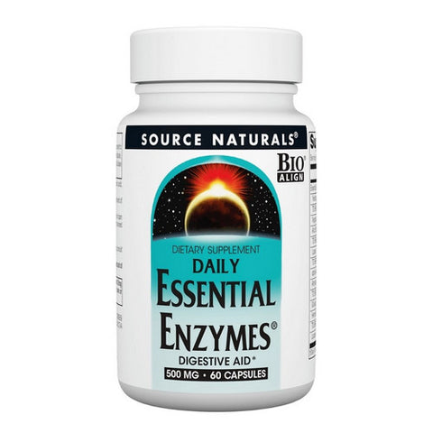 Source Naturals, Daily Essential Enzymes, 500 mg, 60 Caps
