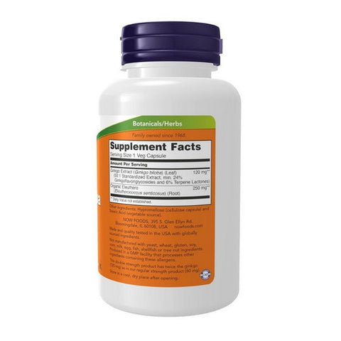 Now Foods, Ginkgo Biloba, 120 mg, 100 Vcaps