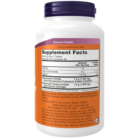 Now Foods, Glucosamine & Chondroitin, 120 Tabs