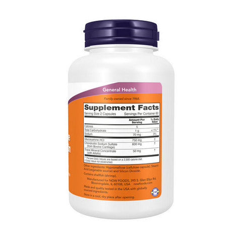 Now Foods, Glucosamine & Chondroitin with Trace Mineral Concentrate, 120 Veg Caps Now Foods