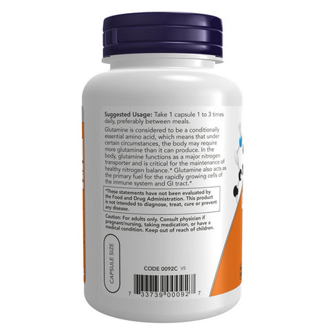 Now Foods, L-Glutamine, 500 mg, 120 Caps