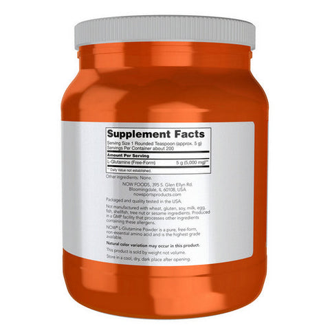 Now Foods, L-Glutamine Powder, POWDER, 1 Kg Now Foods
