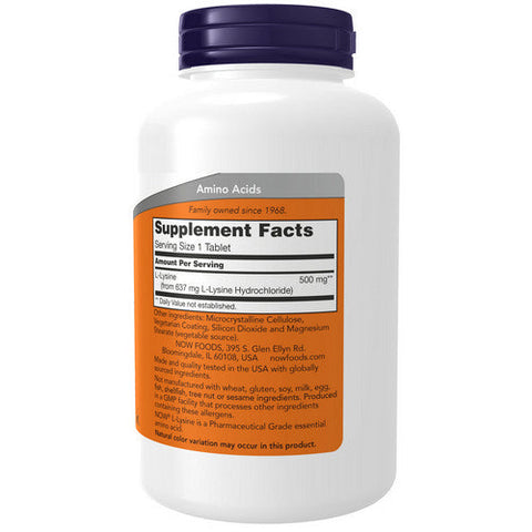 Now Foods, Lysine, 500 mg, 250 Tabs Now Foods